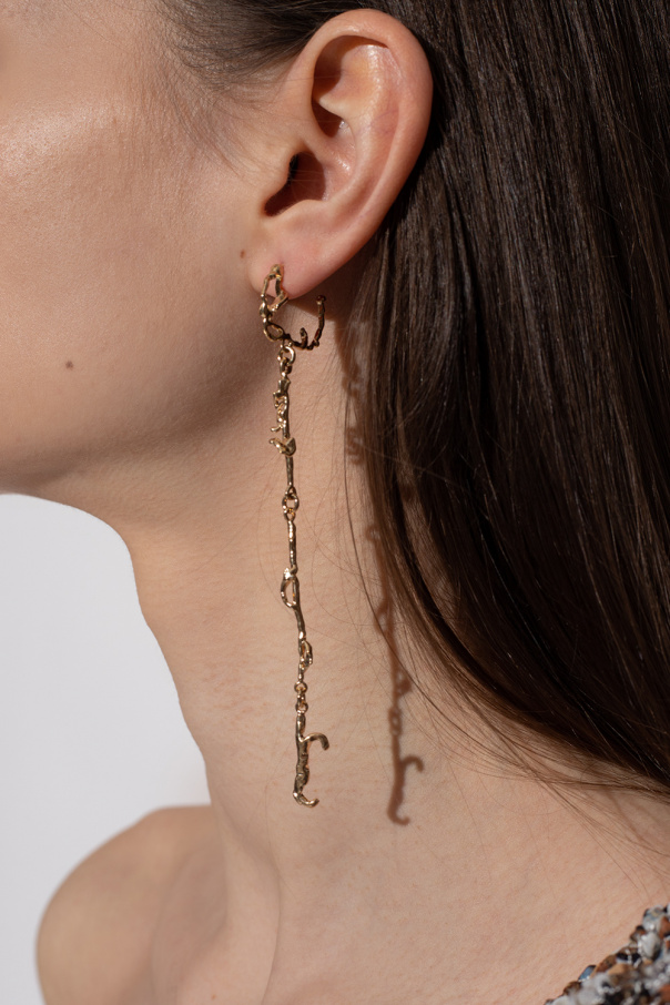 Lemaire - Women's earrings, silver, long, hoop, clip on Lemaire - Women's earrings, silver, long, hoop, clip on
